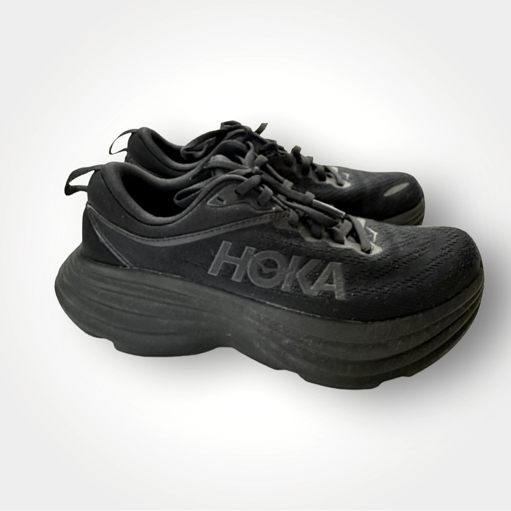 Women black Hoka sneakers 6.5 used once